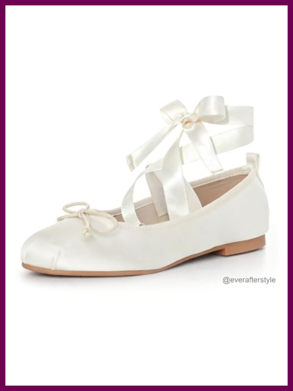 Satin Ballet Flats Ribbon Lace Up Ballerina Shoes Bow Women's